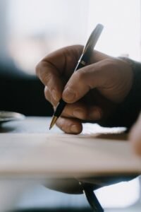 Drafting and signing a sworn affidavit document in Pakistan