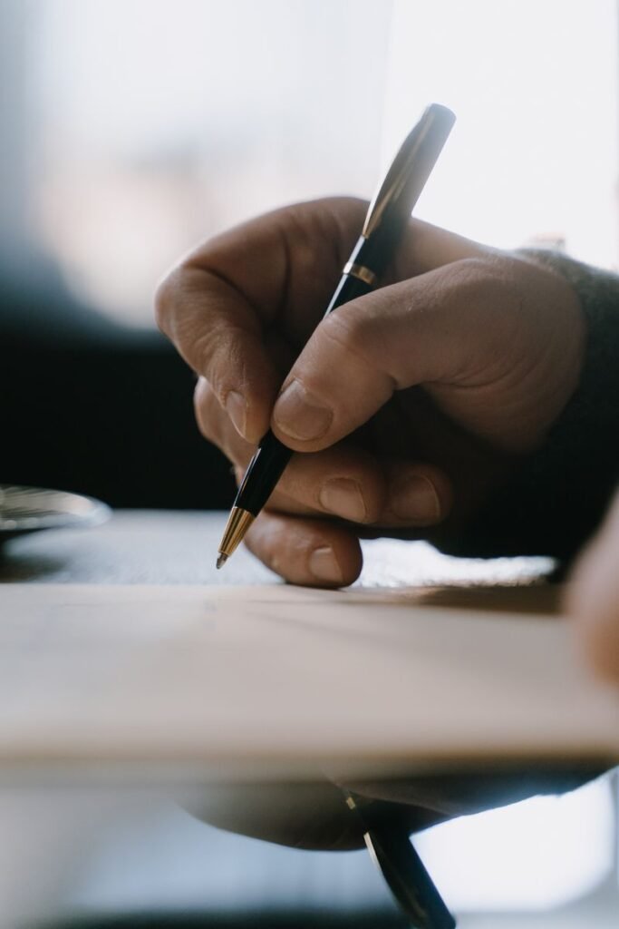 Drafting and signing a sworn affidavit document in Pakistan